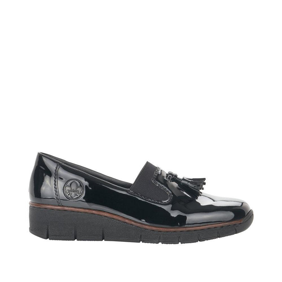 Rieker 53751-00 Black Patent Shoes