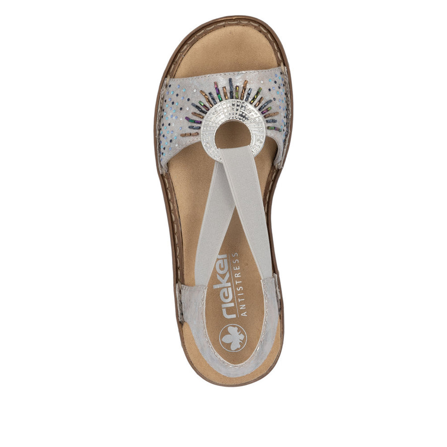 Rieker 60880-90 Metallic Sandals