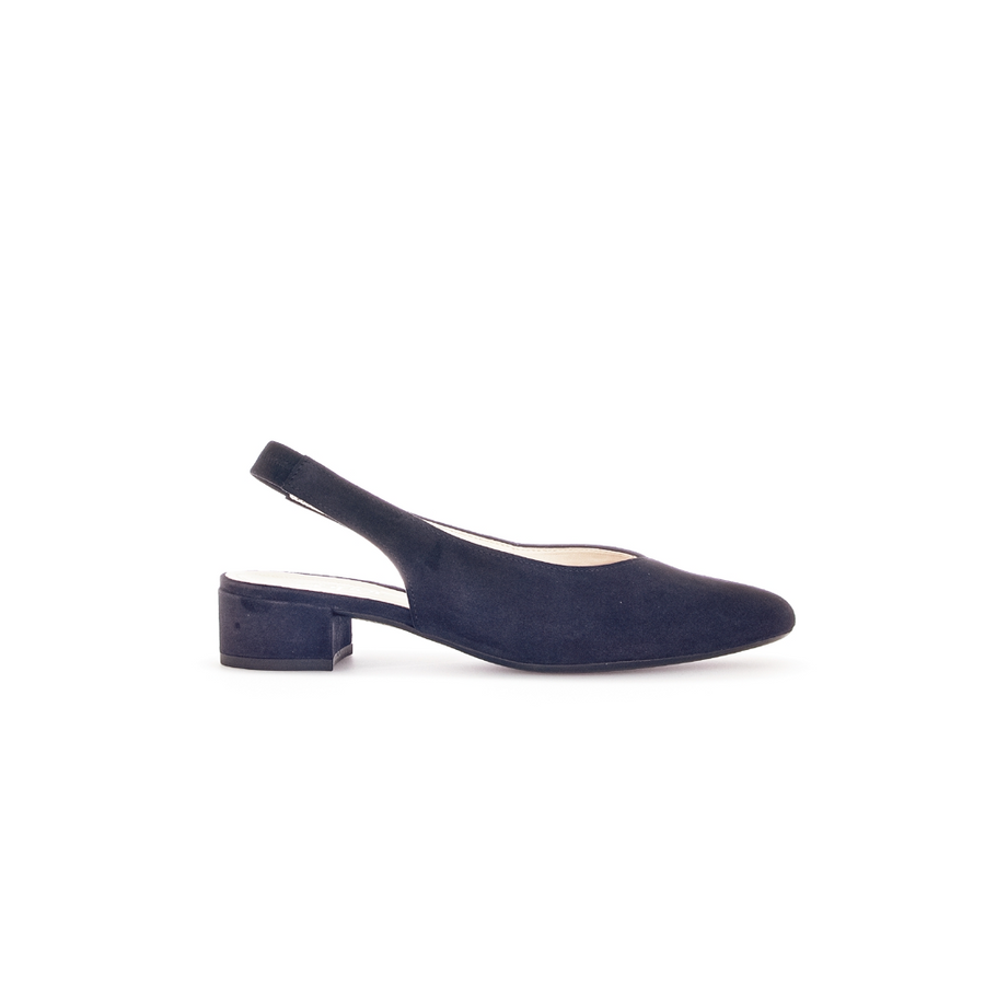 Gabor Mack 61.520.16 Navy Suede Court Shoes