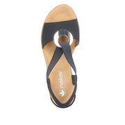 Rieker 624H6-14 Blue Sandals