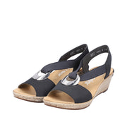 Rieker 624H6-14 Blue Sandals