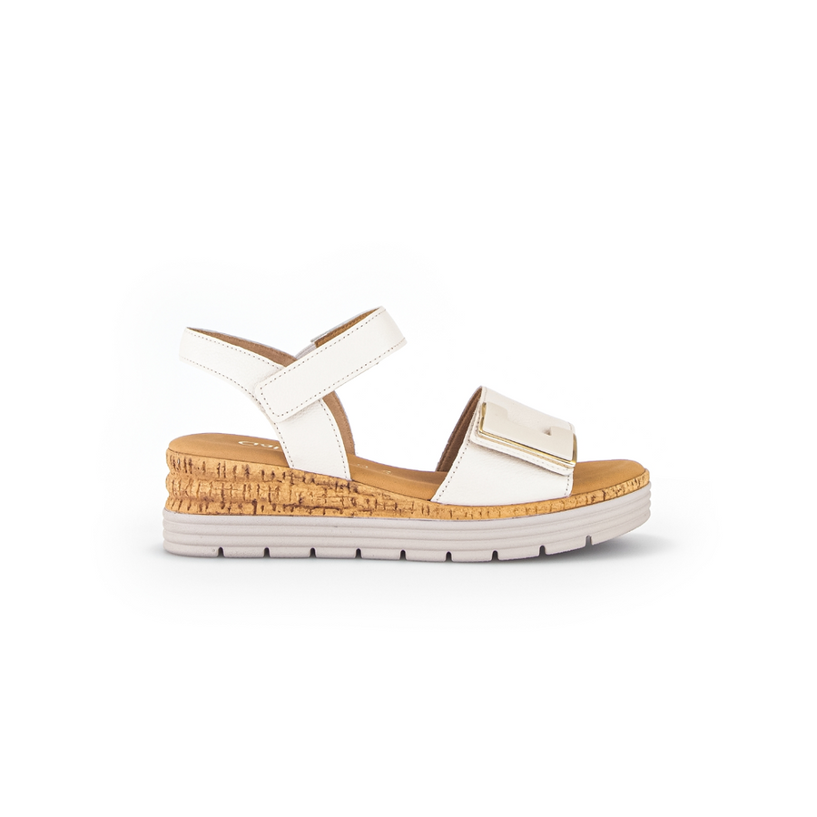 Gabor Shout 62.700.52 Cream Leather Sandals G Fit