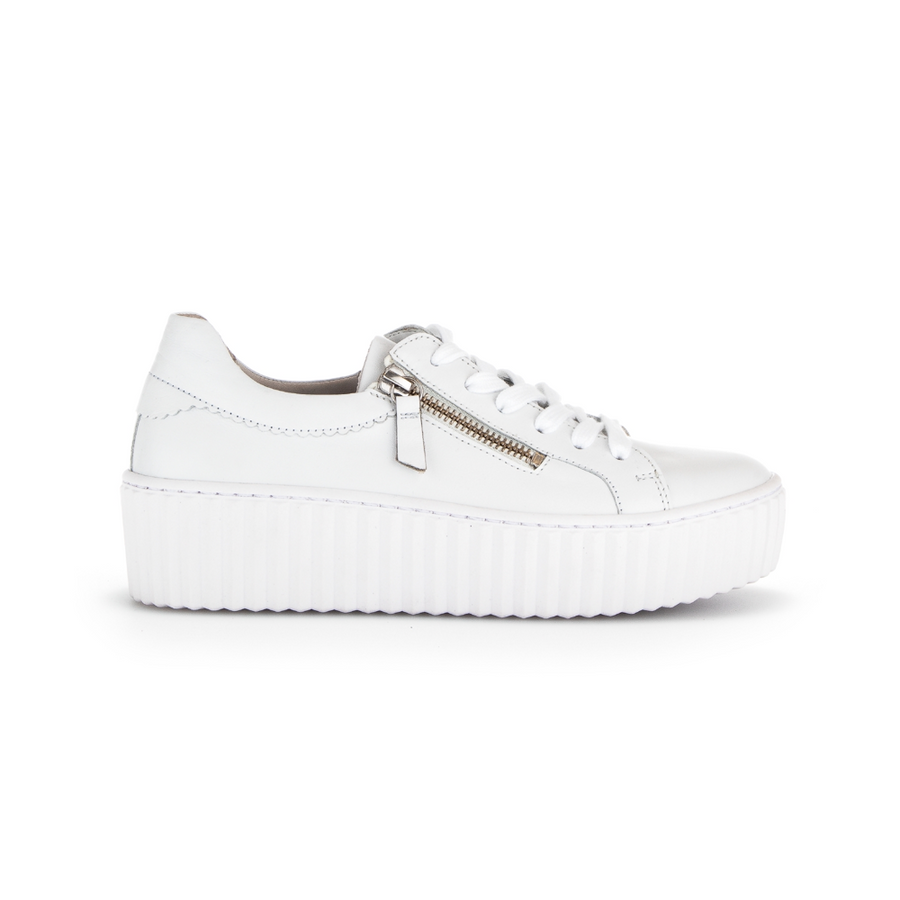 Gabor Dolly 63.200.21 White Leather Chunky Sneakers