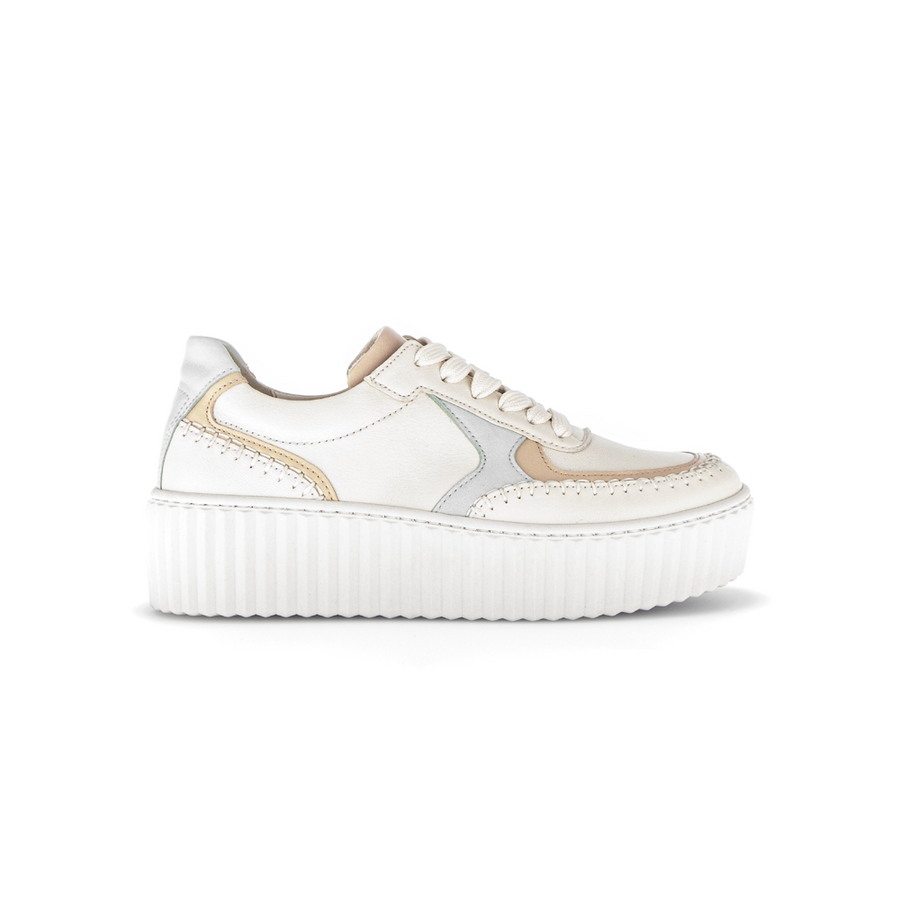 Gabor Dawn 63.204.20 Cream Pastel Whip Stitched Chunky Sneakers