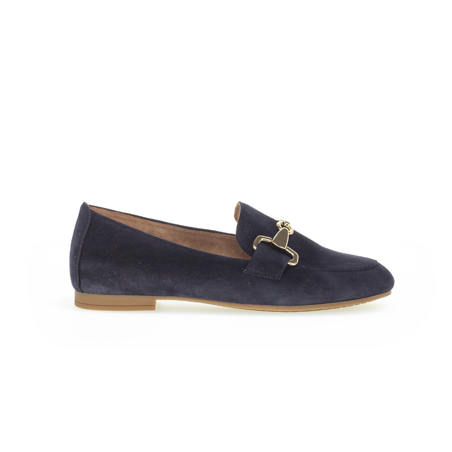 Gabor Jangle 65.211.36 Navy Suede/Gold Loafers