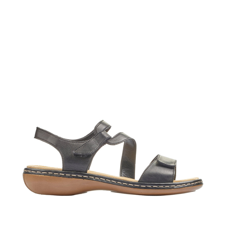 Rieker 659C7-00 Black Leather Sandals