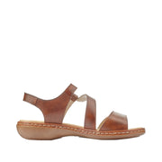 Rieker 659C7-24 Brown Leather Sandals