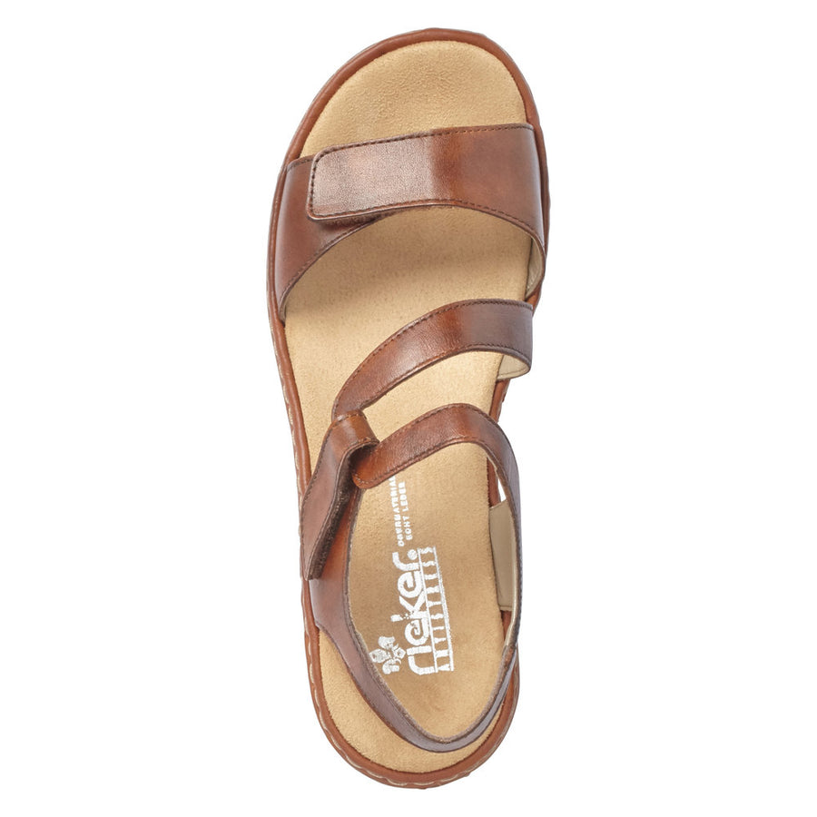 Rieker 659C7-24 Brown Leather Sandals