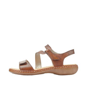 Rieker 659C7-24 Brown Leather Sandals