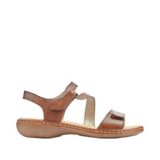 Rieker 659C7-24 Brown Leather Sandals