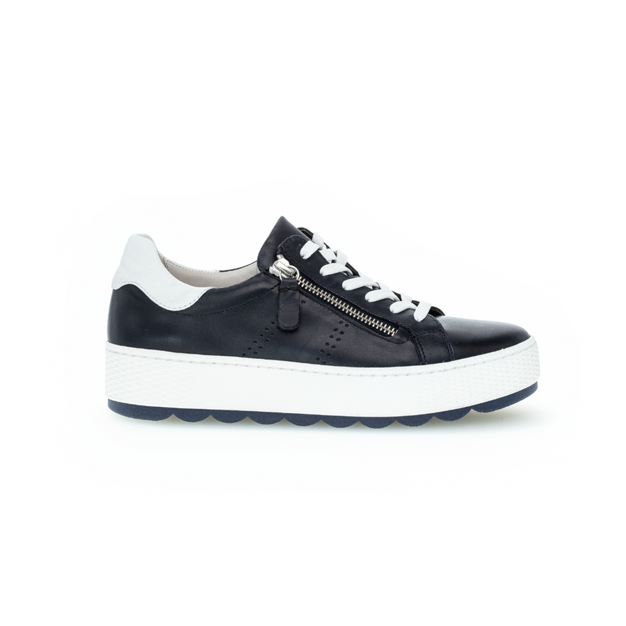 Gabor Quench 66.058.66 Midnight Navy Leather Chunky Sneakers G Fit