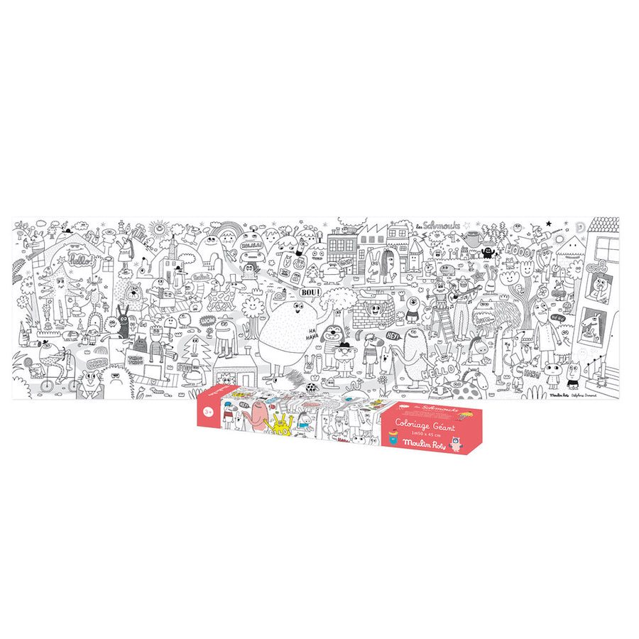 Moulin Roty Giant Colouring Poster Les Schmouks 716605