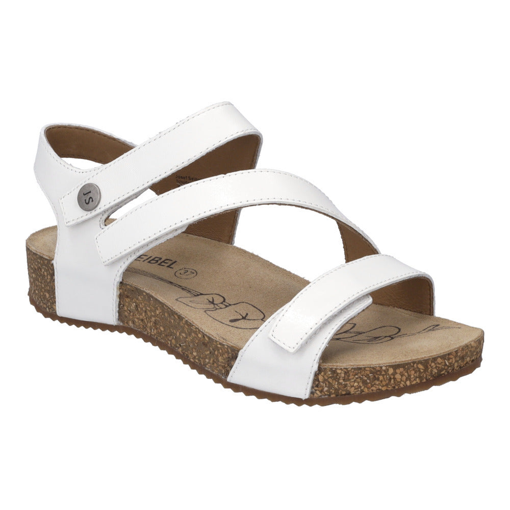 Josef Seibel Tonga 25 White Suede Sandals