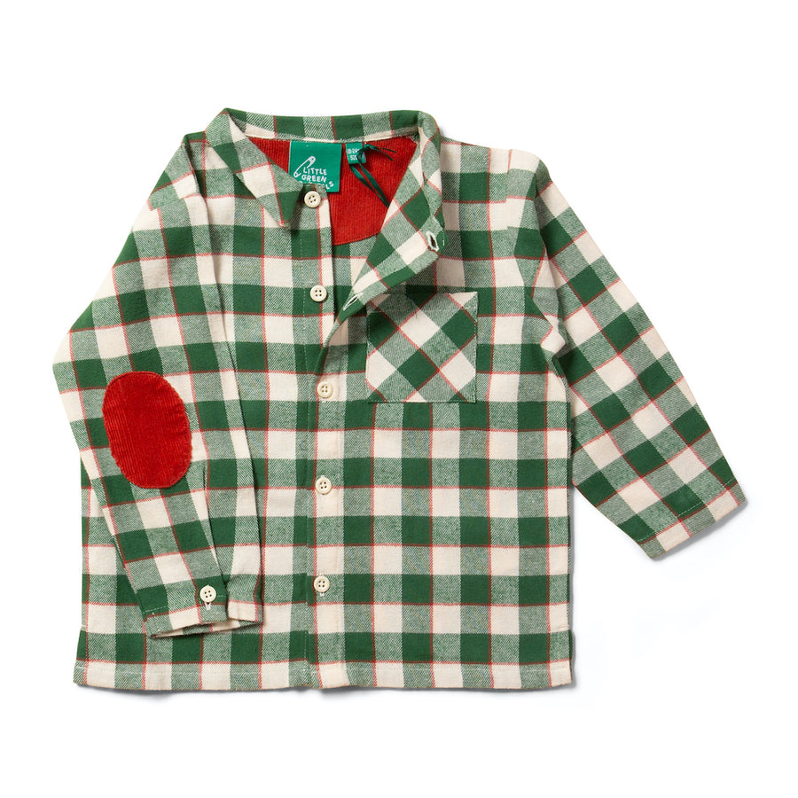 Little Green Radicals Fern Green Check Long Sleeve Shirt