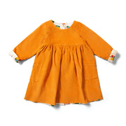 Little Green Radicals Golden Ochre Day After Day Reversible Corduroy Pocket Dress