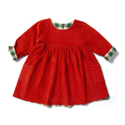 Little Green Radicals Hazelnut Day After Day Reversible Corduroy Pocket Dress