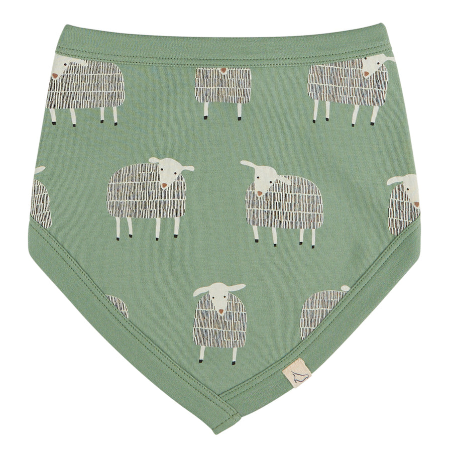 Pigeon Organics Bib (AOP), Sheep - Basil