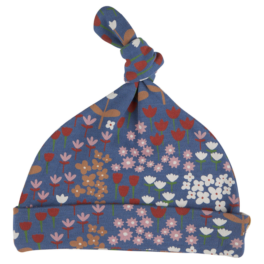 Pigeon Organics Knotted Hat (AOP), Meadow - Night Blue 23KNOHAMN