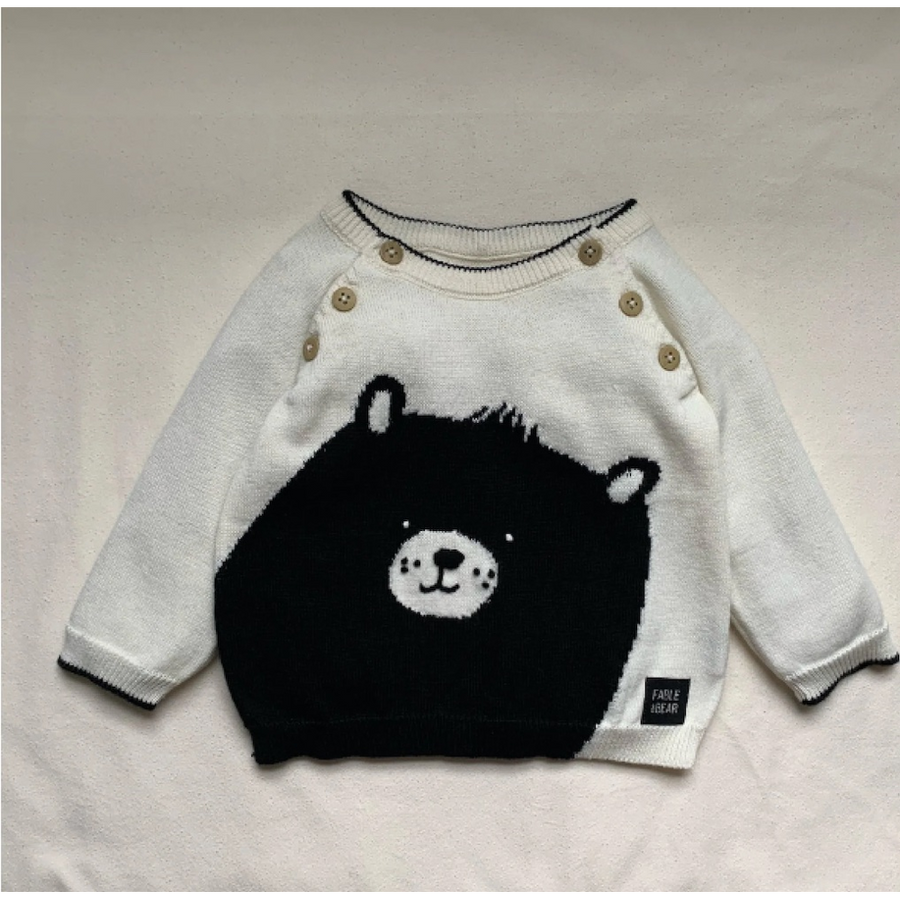 Fable & Bear Natural White Jumper H19-08 Bear