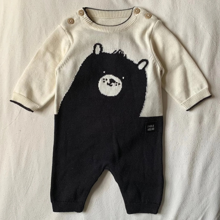 Fable & Bear Natural White Romper H23-32 Bear