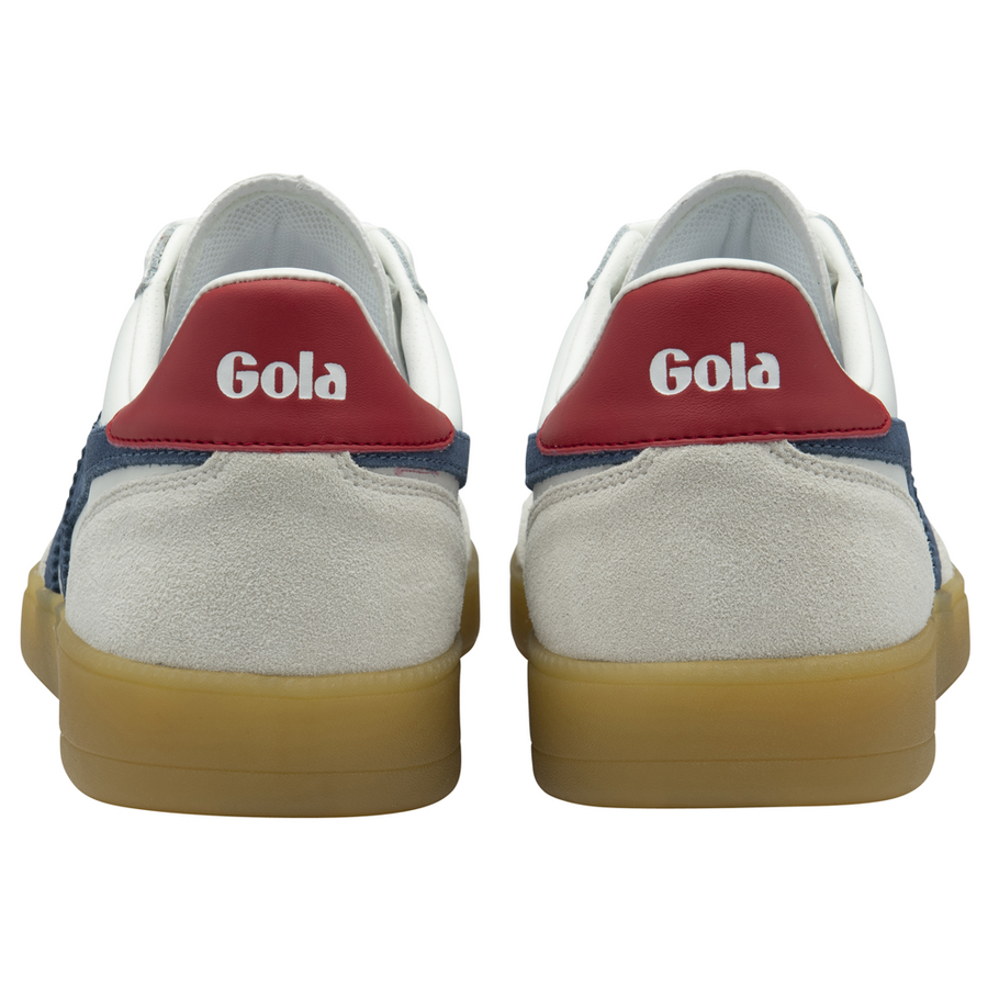 Gola Viper Leather White/Moonlight/Deep Red/Gum Mens Trainers