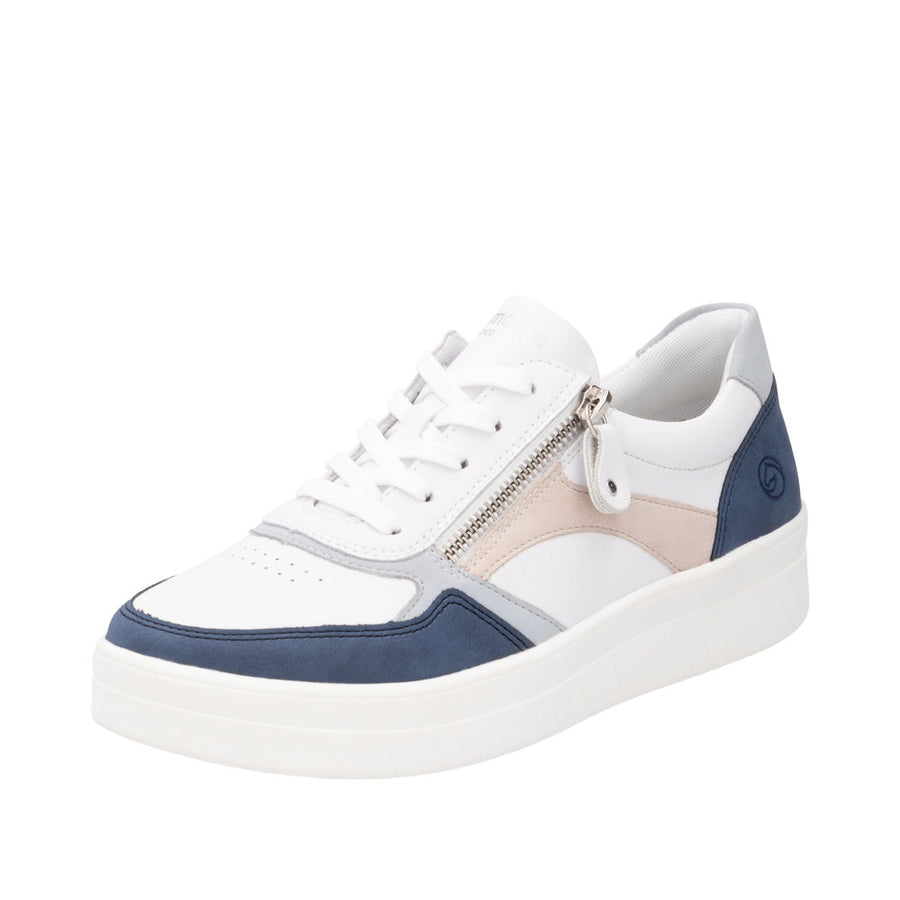 Remonte D0J01-85 White Combination Leather Casual Shoes