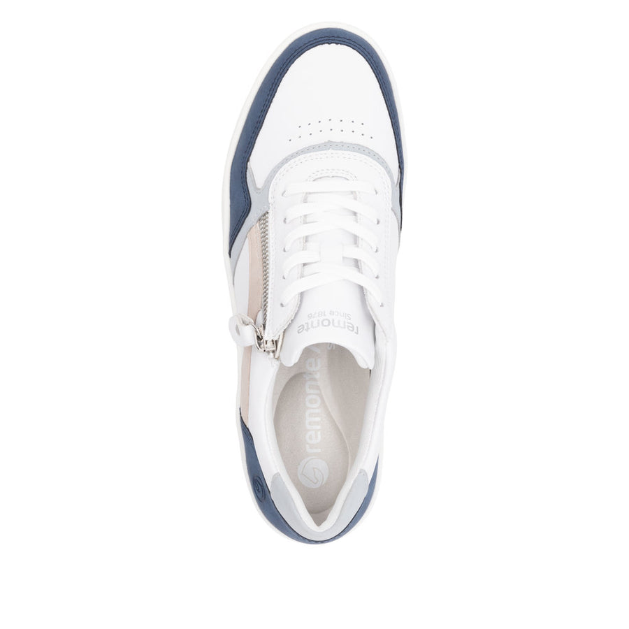 Remonte D0J01-85 White Combination Leather Casual Shoes