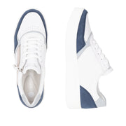 Remonte D0J01-85 White Combination Leather Casual Shoes