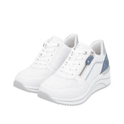 Remonte D0T10-81 White Combination Leather Casual Shoes