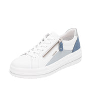 Remonte D1C01-84 White Combination Leather Casual Shoes