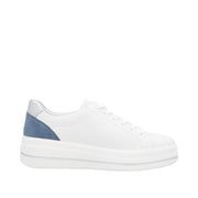 Remonte D1C01-84 White Combination Leather Casual Shoes