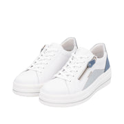 Remonte D1C01-84 White Combination Leather Casual Shoes