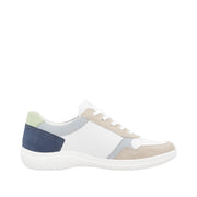 Remonte D1E06-81 White Combination Leather Casual Shoes