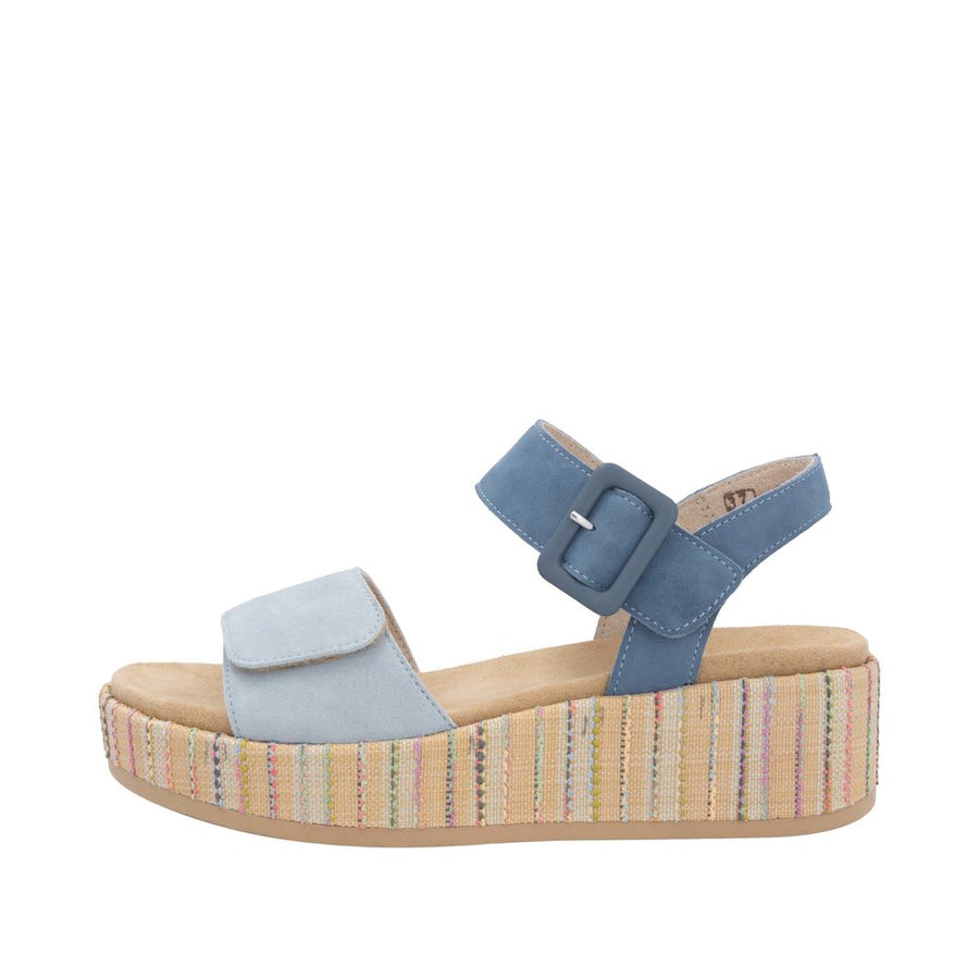 Remonte D1N54-12 Blue Suede Leather Sandals