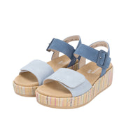 Remonte D1N54-12 Blue Suede Leather Sandals