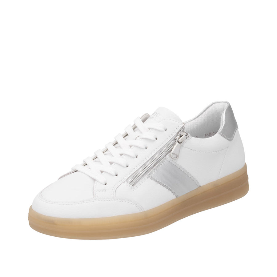 Remonte D2C02-80 White Combination Leather Casual Shoes