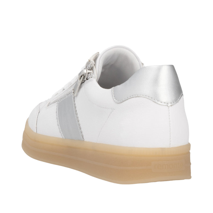 Remonte D2C02-80 White Combination Leather Casual Shoes