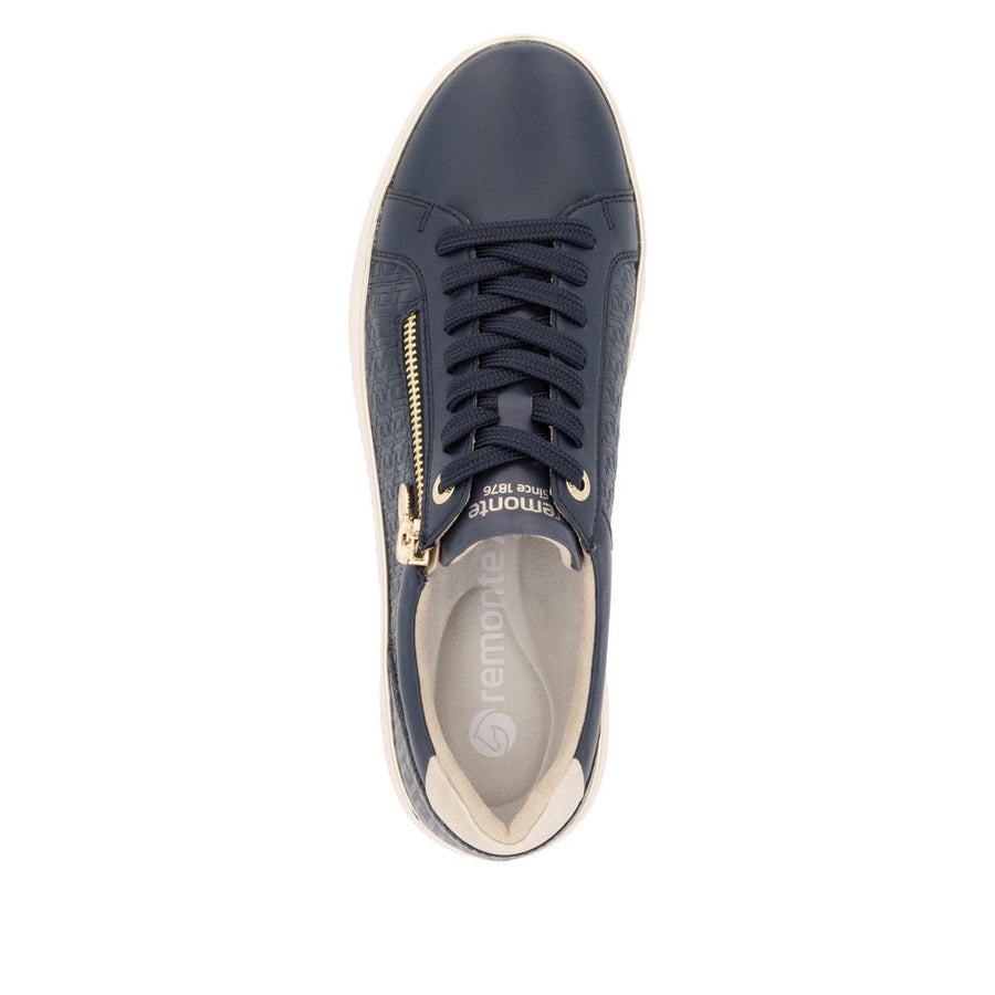 Remonte D2E00-14 Blue Combination Leather Casual Shoes