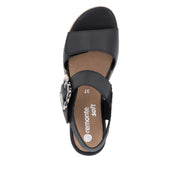 Remonte D2L53-00 Black Leather Sandals