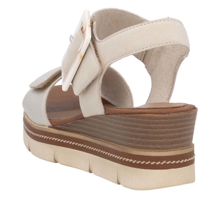 Remonte D2L53-60 Beige Leather Sandals