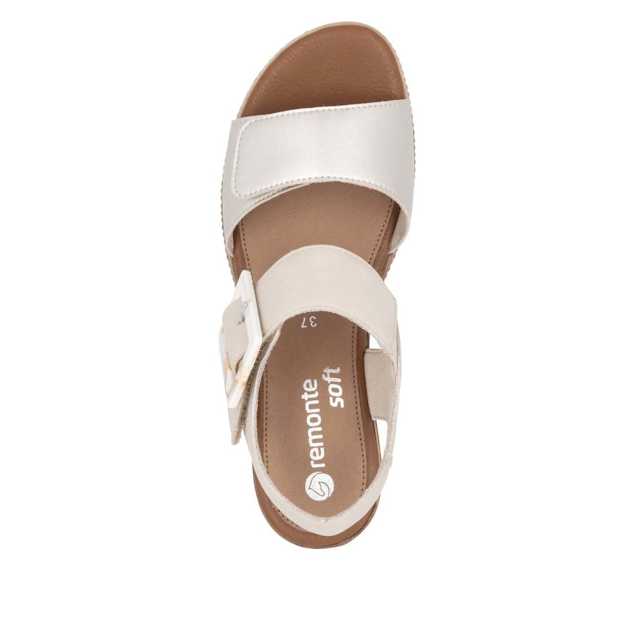 Remonte D2L53-60 Beige Leather Sandals