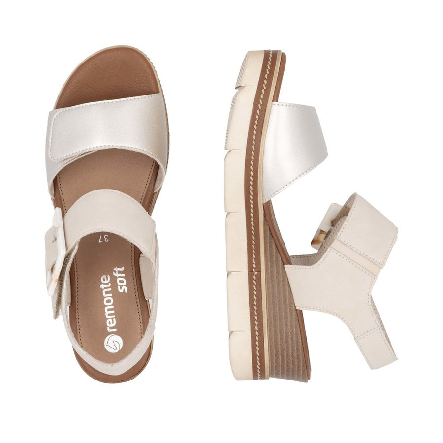 Remonte D2L53-60 Beige Leather Sandals