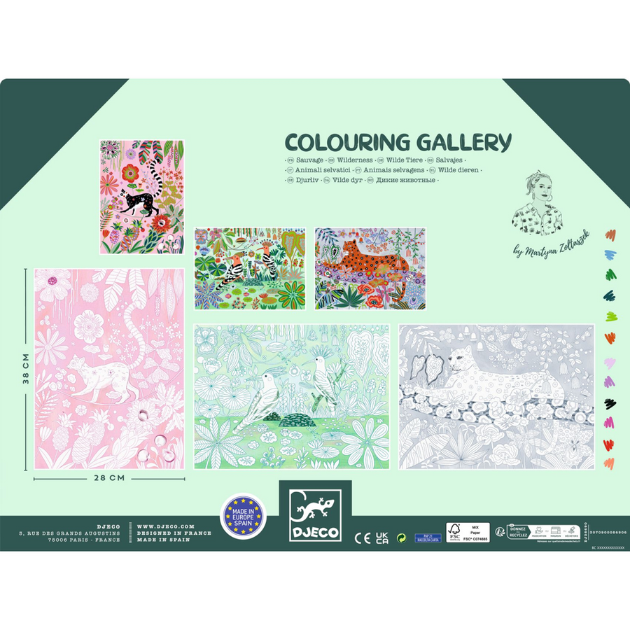 Djeco Large Size Colouring - Colouring Gallery - Wilderness DJ08690