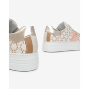 NeroGiardini E409956D Cream Peach Print Chunky Sneaker