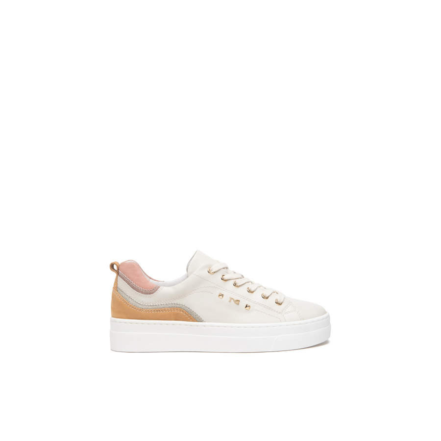 NeroGiardini E513012D Cream and Gold Chunky Sneaker