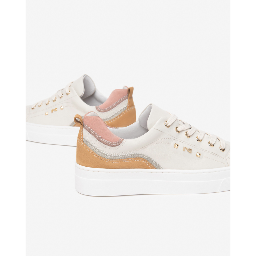 NeroGiardini E513012D Cream and Gold Chunky Sneaker