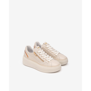 NeroGiardini E513081D Cream and Orange Glitter Chunky Sneakers