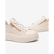 NeroGiardini E513081D Cream and Orange Glitter Chunky Sneakers