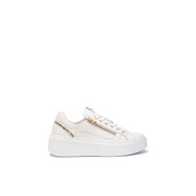 NeroGiardini E513081D Off White and Gold Glitter Chunky Sneakers