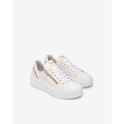 NeroGiardini E513081D Off White and Gold Glitter Chunky Sneakers